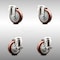 Service Caster 4 Inch 316SS Maroon Polyurethane Wheel Swivel Bolt Hole Caster Brakes SCC, 2PK SCC-SS316BH20S414-PPUB-MRN-2-TLB-2 - alternate 1
